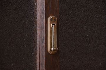 アンティーク家具　古民具・骨董　ダイヤガラス引き戸のアンティーク収納棚