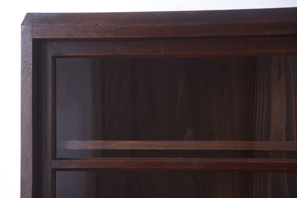 レトロ家具　昭和レトロ　和製アンティークの二段重ね収納棚