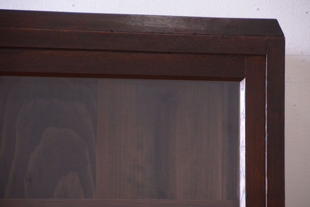 レトロ家具　昭和レトロ　和製アンティークの二段重ね収納棚