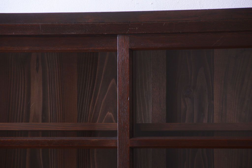 レトロ家具　昭和レトロ　和製アンティークの二段重ね収納棚