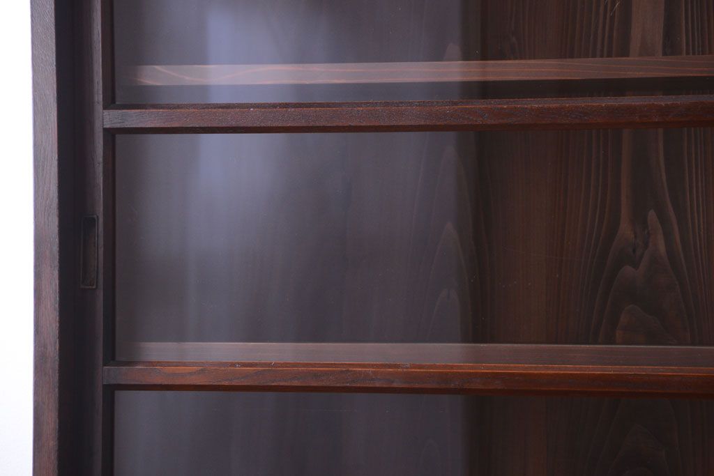 レトロ家具　昭和レトロ　和製アンティークの二段重ね収納棚