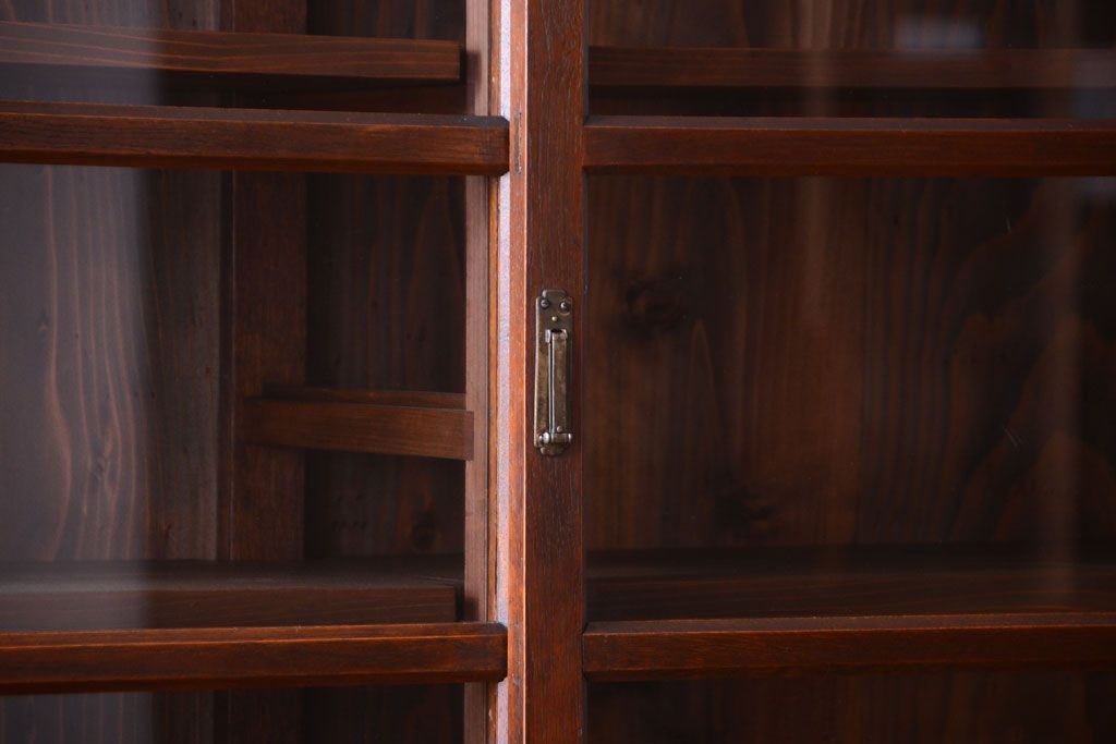 レトロ家具　昭和レトロ　和製アンティークの二段重ね収納棚