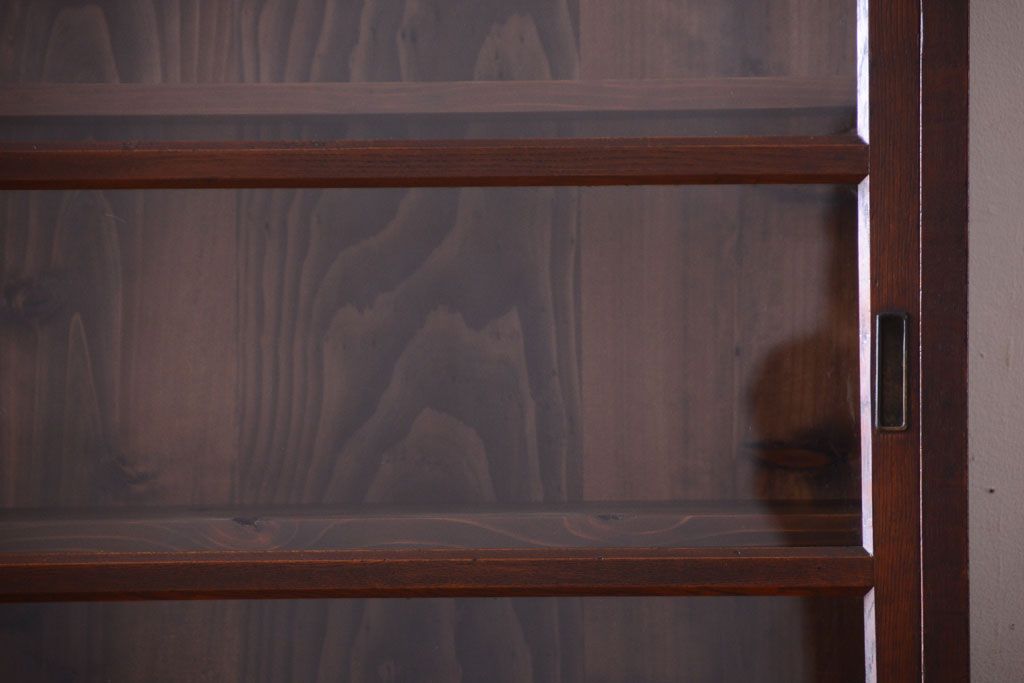 レトロ家具　昭和レトロ　和製アンティークの二段重ね収納棚