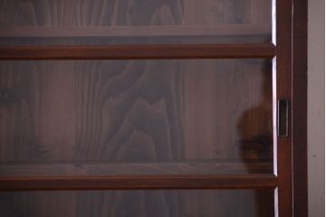 レトロ家具　昭和レトロ　和製アンティークの二段重ね収納棚