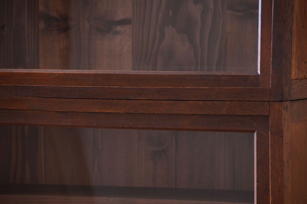 レトロ家具　昭和レトロ　和製アンティークの二段重ね収納棚