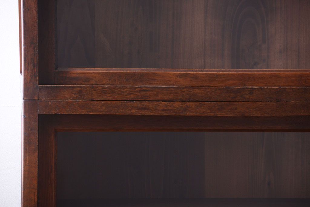 レトロ家具　昭和レトロ　和製アンティークの二段重ね収納棚