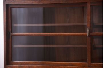 レトロ家具　昭和レトロ　和製アンティークの二段重ね収納棚