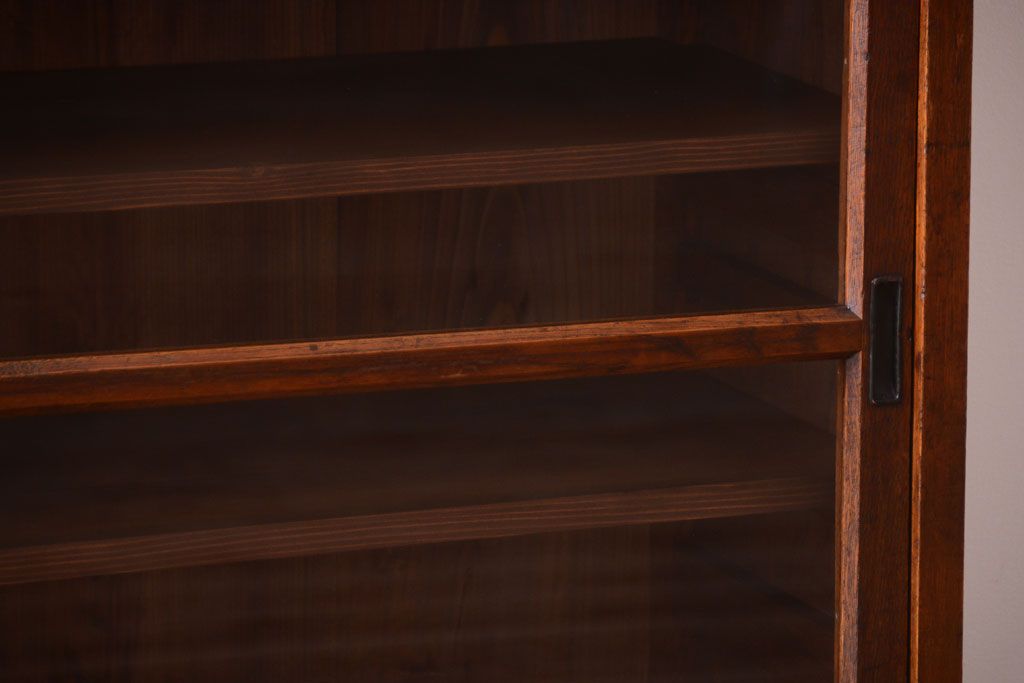 レトロ家具　昭和レトロ　和製アンティークの二段重ね収納棚