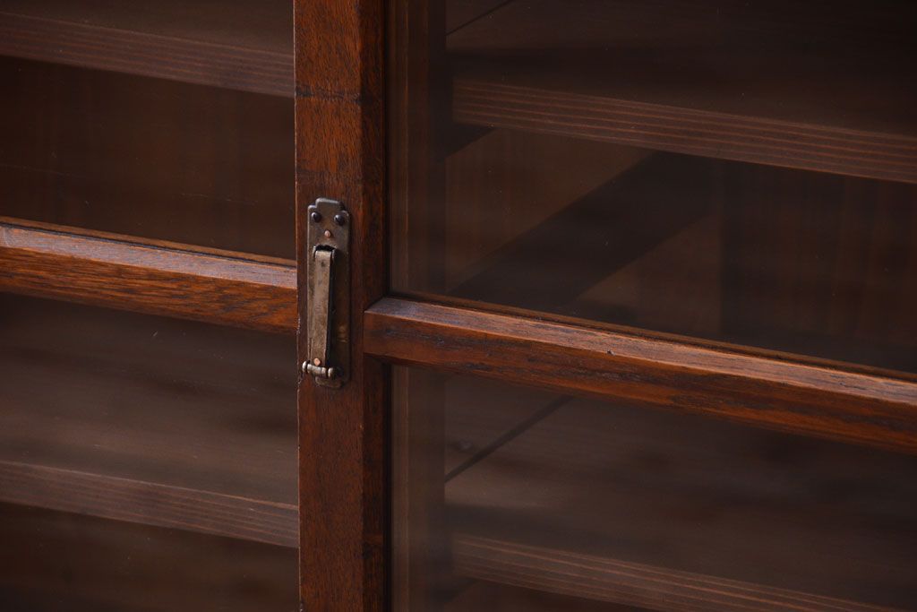 レトロ家具　昭和レトロ　和製アンティークの二段重ね収納棚