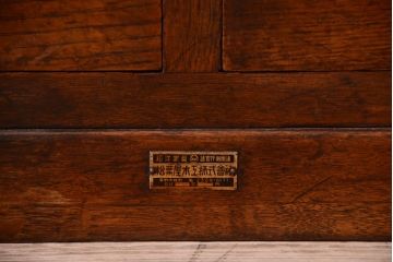 レトロ家具　昭和レトロ　和製アンティークの二段重ね収納棚