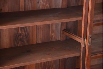 レトロ家具　昭和レトロ　和製アンティークの二段重ね収納棚