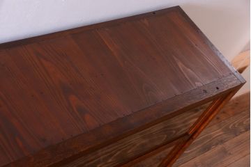 レトロ家具　昭和レトロ　和製アンティークの二段重ね収納棚