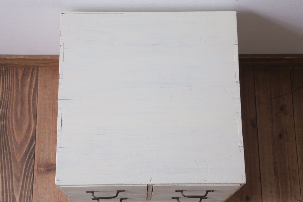 アンティーク家具　和製アンティーク　アンティークホワイトペイントの小引き出し