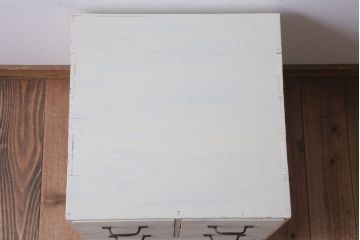 アンティーク家具　和製アンティーク　アンティークホワイトペイントの小引き出し