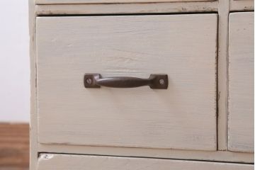 アンティーク家具　和製アンティーク　アンティークホワイトペイントの小引き出し