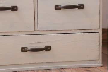 アンティーク家具　和製アンティーク　アンティークホワイトペイントの小引き出し
