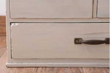 アンティーク家具　和製アンティーク　アンティークホワイトペイントの小引き出し