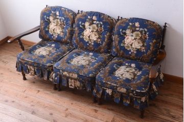 中古　飛騨産業　穂高　WINDSOR　3人掛けソファ(リビングチェア)