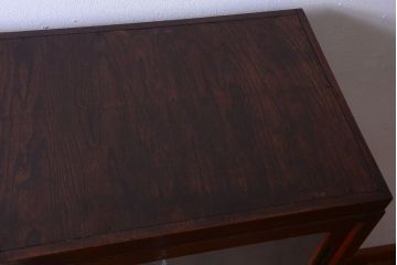 レトロ家具　昭和レトロ　レトロガラス入り!古い木製のアンティークチェスト