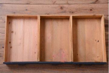 アンティーク家具　アンティーク 古い木製のネイビーペイント片袖机