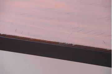 アンティーク家具　アンティーク　天板欅古材一枚板の鉄脚ダイニングテーブル(作業台)