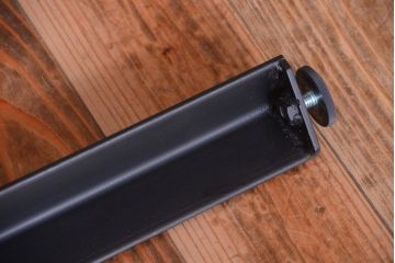 アンティーク家具　アンティーク　天板欅古材一枚板の鉄脚ダイニングテーブル(作業台)
