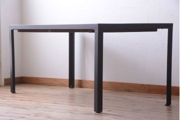 アンティーク家具　アンティーク　天板欅古材の鉄脚ダイニングテーブル(作業台)