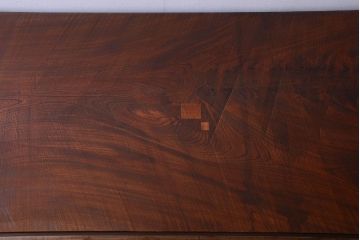 アンティーク家具　アンティーク　天板欅古材一枚板の鉄脚ダイニングテーブル(作業台)(2)