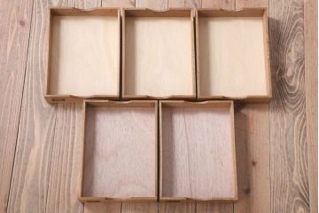 レトロ家具　昭和レトロ　ネームプレート付き!アンティーク両面小引き出し