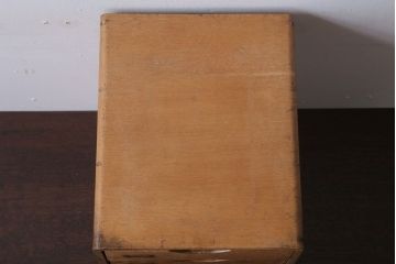 レトロ家具　昭和レトロ　ネームプレート付き!アンティーク両面小引き出し