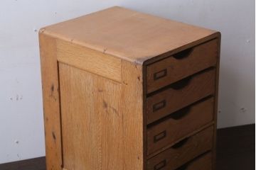 レトロ家具　昭和レトロ　ネームプレート付き!アンティーク両面小引き出し
