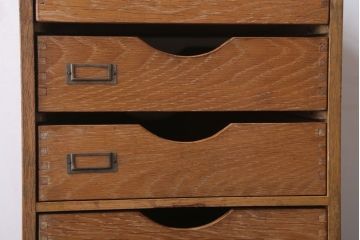 レトロ家具　昭和レトロ　ネームプレート付き!アンティーク両面小引き出し