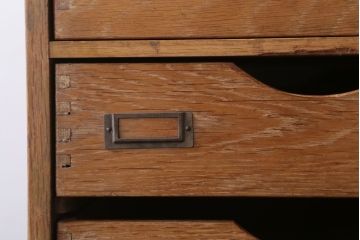 レトロ家具　昭和レトロ　ネームプレート付き!アンティーク両面小引き出し