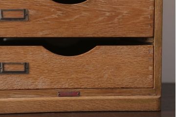 レトロ家具　昭和レトロ　ネームプレート付き!アンティーク両面小引き出し