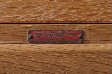 レトロ家具　昭和レトロ　ネームプレート付き!アンティーク両面小引き出し