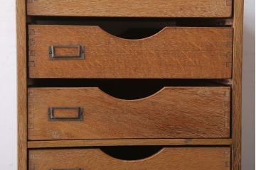 レトロ家具　昭和レトロ　ネームプレート付き!アンティーク両面小引き出し