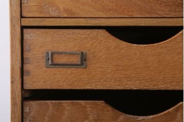 レトロ家具　昭和レトロ　ネームプレート付き!アンティーク両面小引き出し