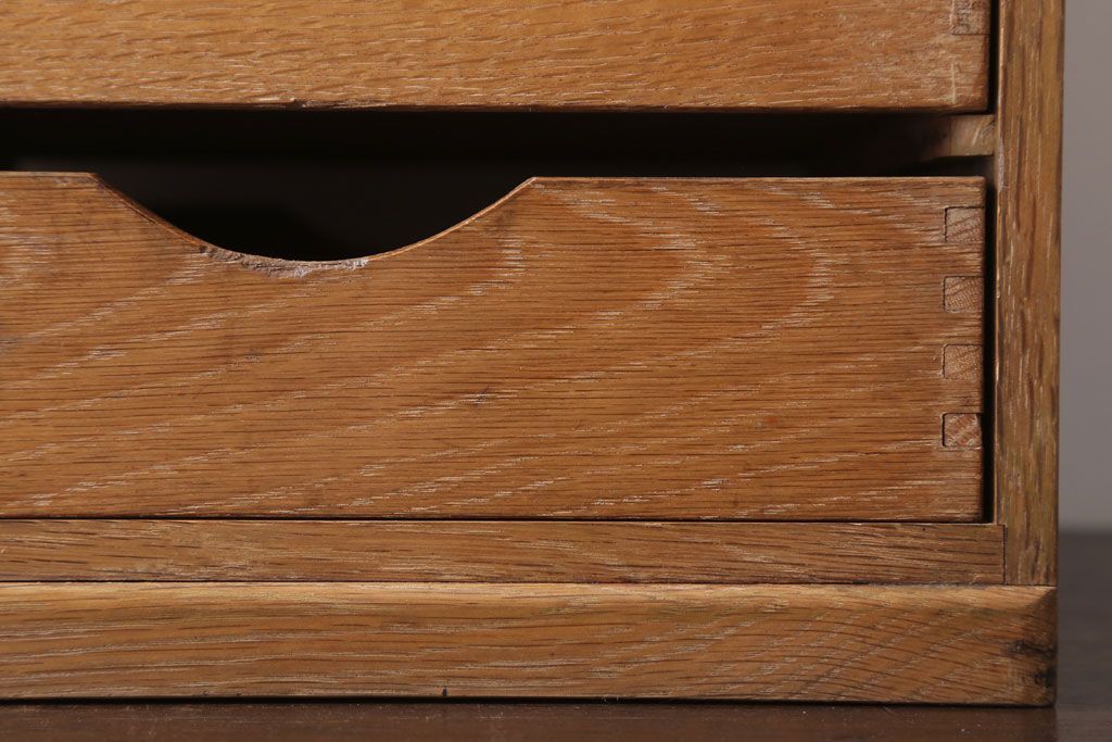 レトロ家具　昭和レトロ　ネームプレート付き!アンティーク両面小引き出し