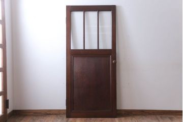 和製アンティーク　モールガラス入り!上質なドア