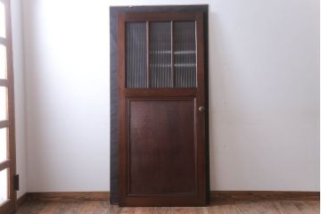 和製アンティーク　モールガラス入り!上質なドア