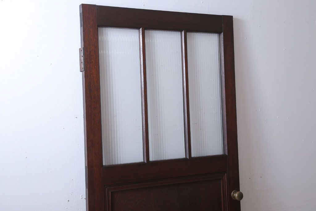 和製アンティーク　モールガラス入り!上質なドア