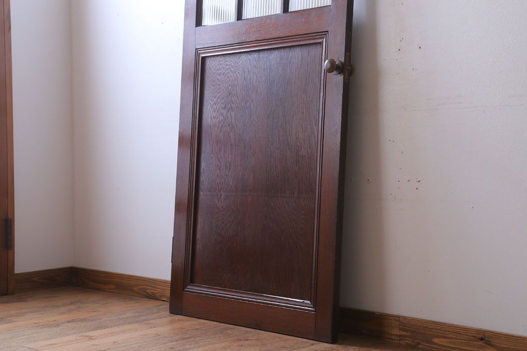和製アンティーク　モールガラス入り!上質なドア