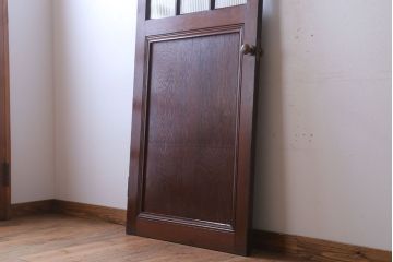 和製アンティーク　モールガラス入り!上質なドア