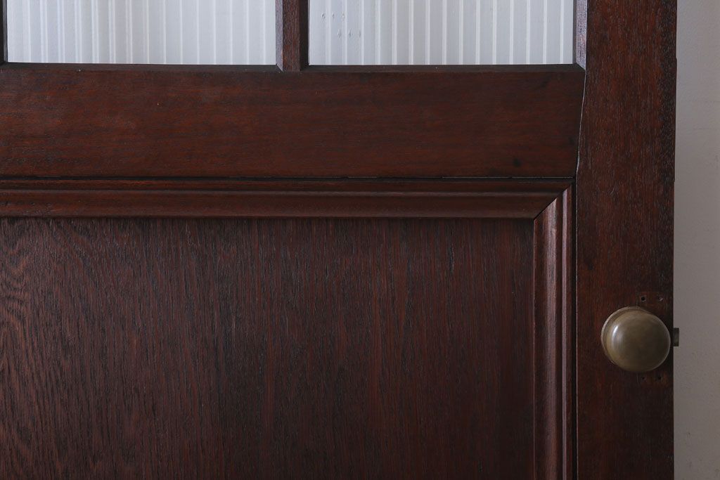 和製アンティーク　モールガラス入り!上質なドア