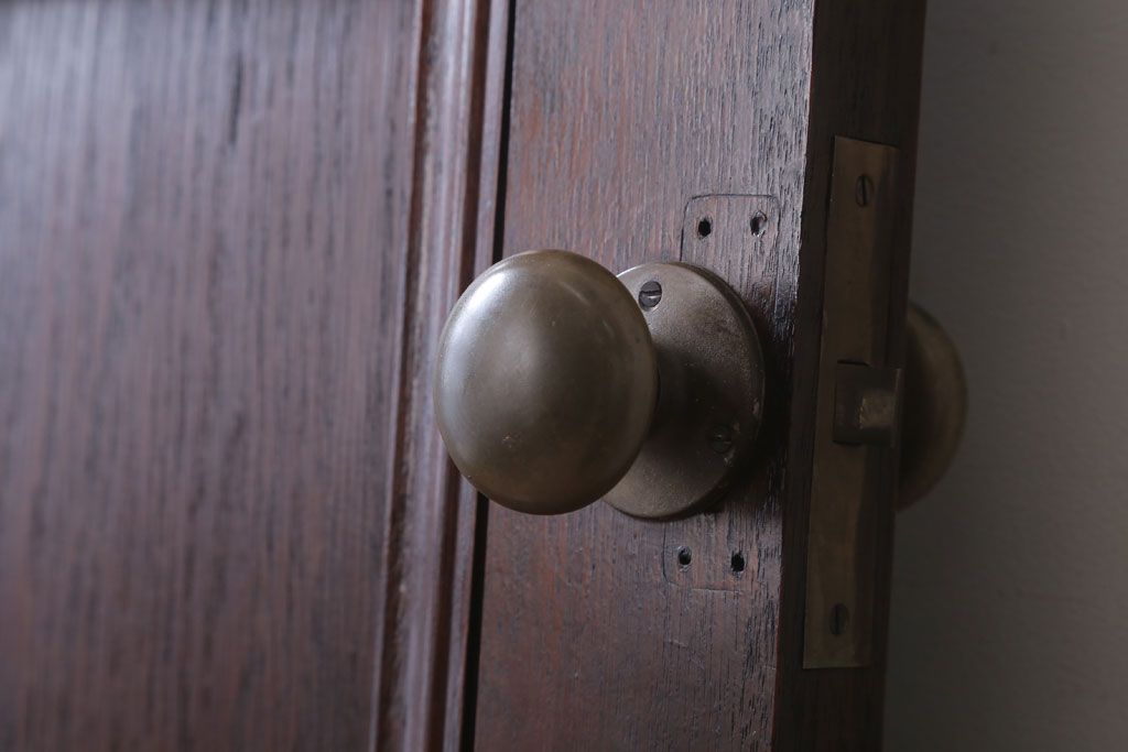 和製アンティーク　モールガラス入り!上質なドア