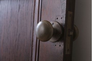 和製アンティーク　モールガラス入り!上質なドア