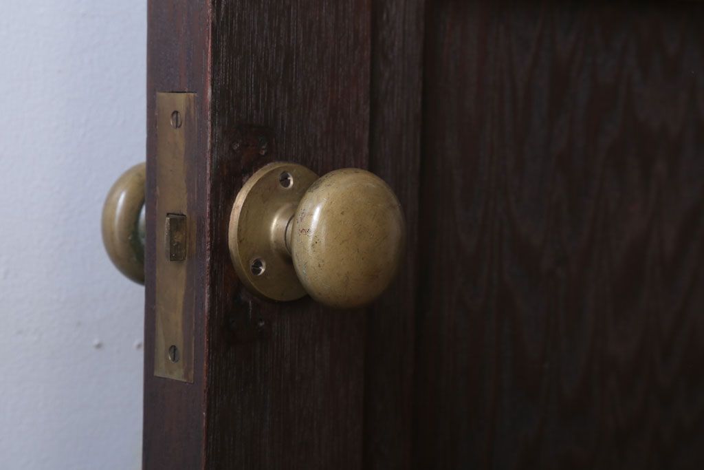 和製アンティーク　モールガラス入り!上質なドア