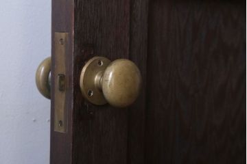 和製アンティーク　モールガラス入り!上質なドア