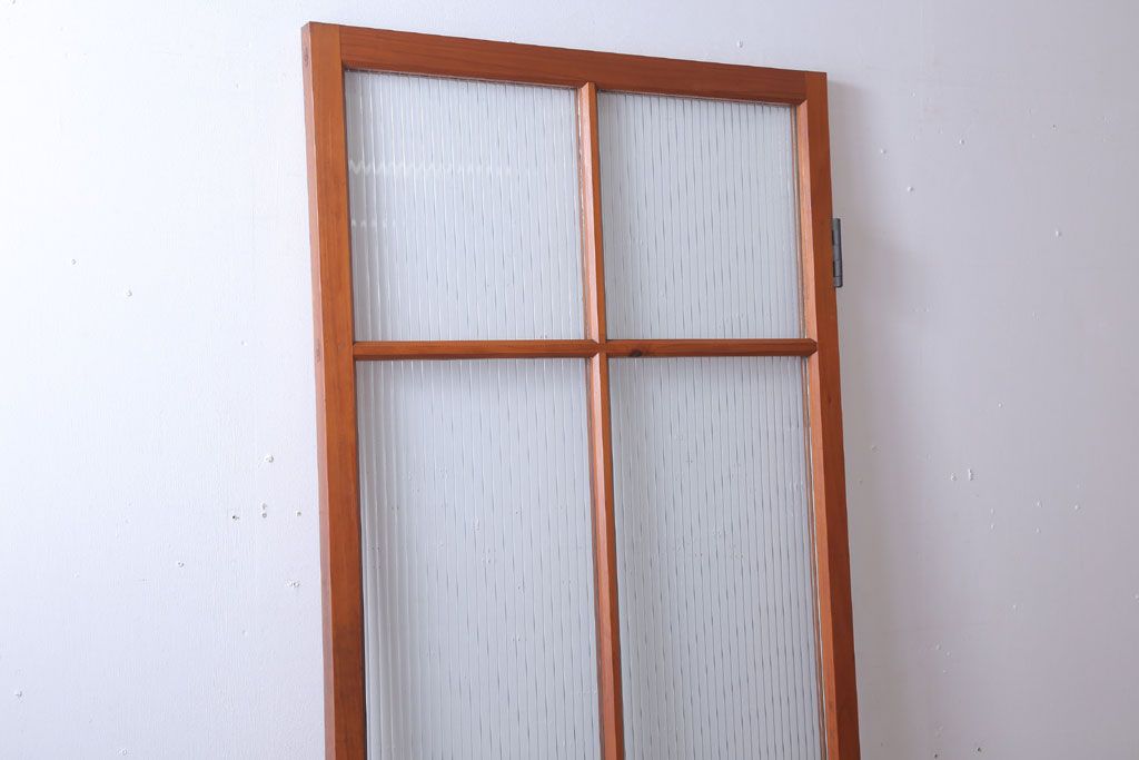 昭和レトロ　モールガラス入り!古い木のドア(1)