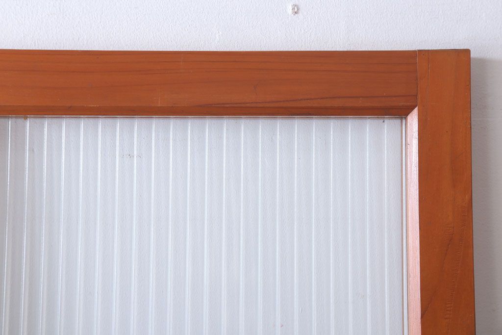 昭和レトロ　モールガラス入り!古い木のドア(1)